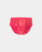 B&eacute;b&eacute; fille - Ensemble 2 pi&egrave;ces robe sans manches unie en lin - Rose/Rouge, image 3 sur 4 diapositives