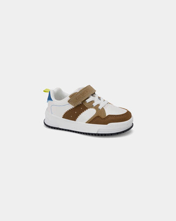 Toddler Boy Casual Sneaker - White/Tan, 