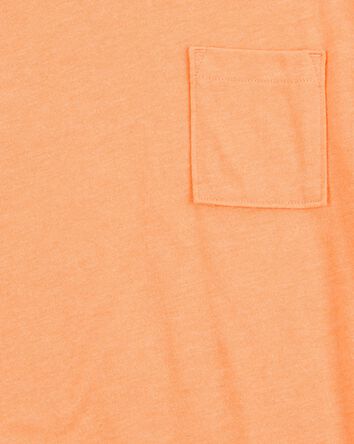 Kid Solid Woven Short-Sleeve Tee - Orange, 