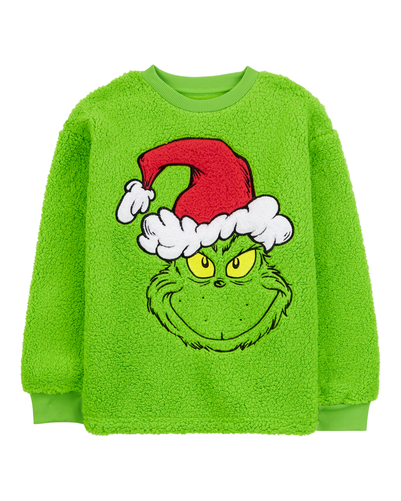 Kid Grinch Fuzzy Pullover, image 1 of 2 slides