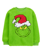 Kid Grinch Fuzzy Pullover, image 1 of 2 slides