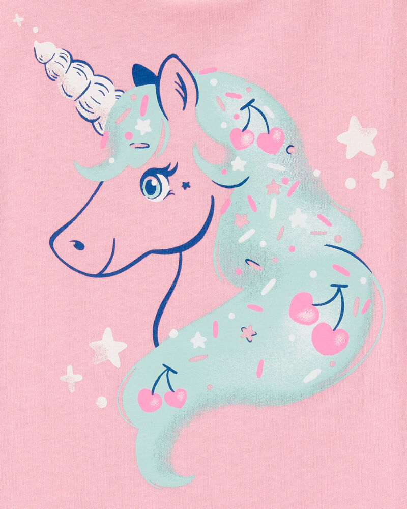 Toddler Girl Horse-Print Short-Sleeve Graphic Tee - Pink, image 2 of 3 slides