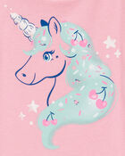 Toddler Girl Horse-Print Short-Sleeve Graphic Tee - Pink, image 2 of 3 slides