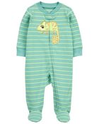 Baby Iguana Snap-Up Cotton Sleeper Pyjamas, image 1 of 4 slides