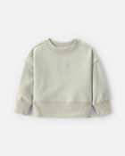 Baby Girl OshKosh Logo French Terry Pullover Sweatshirt - Green, image 1 of 3 slides