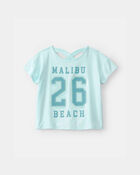 Girls 'Malibu Beach' Active Top - Blue, image 1 of 4 slides