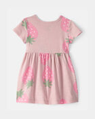 Baby Girl Strawberry Short-Sleeve Dress - Pink, image 2 of 4 slides
