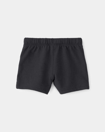 Baby Boy French Terry Shorts - Black, 