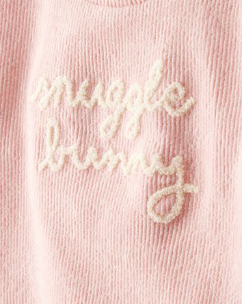 Baby Girl Snuggle Bunny Pullover Sweatshirt - Pink, 