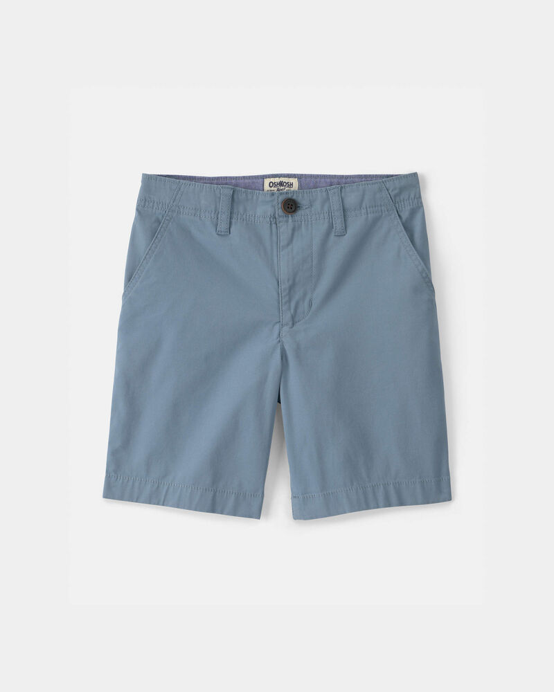 Gar&ccedil;ons - Short sans plis en serg&eacute; - Bleu, image 1 sur 3 diapositives