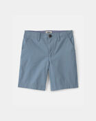 Gar&ccedil;ons - Short sans plis en serg&eacute; - Bleu, image 1 sur 3 diapositives