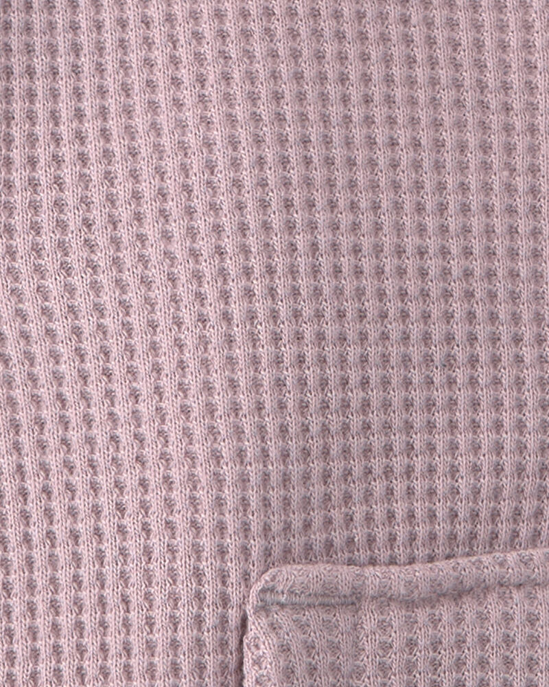 B&eacute;b&eacute; fille - Blouson &agrave; capuchon en molleton teddy recycl&eacute; gaufr&eacute; fait avec du coton biologique, image 4 sur 4 diapositives