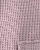 B&eacute;b&eacute; fille - Blouson &agrave; capuchon en molleton teddy recycl&eacute; gaufr&eacute; fait avec du coton biologique, image 4 sur 4 diapositives