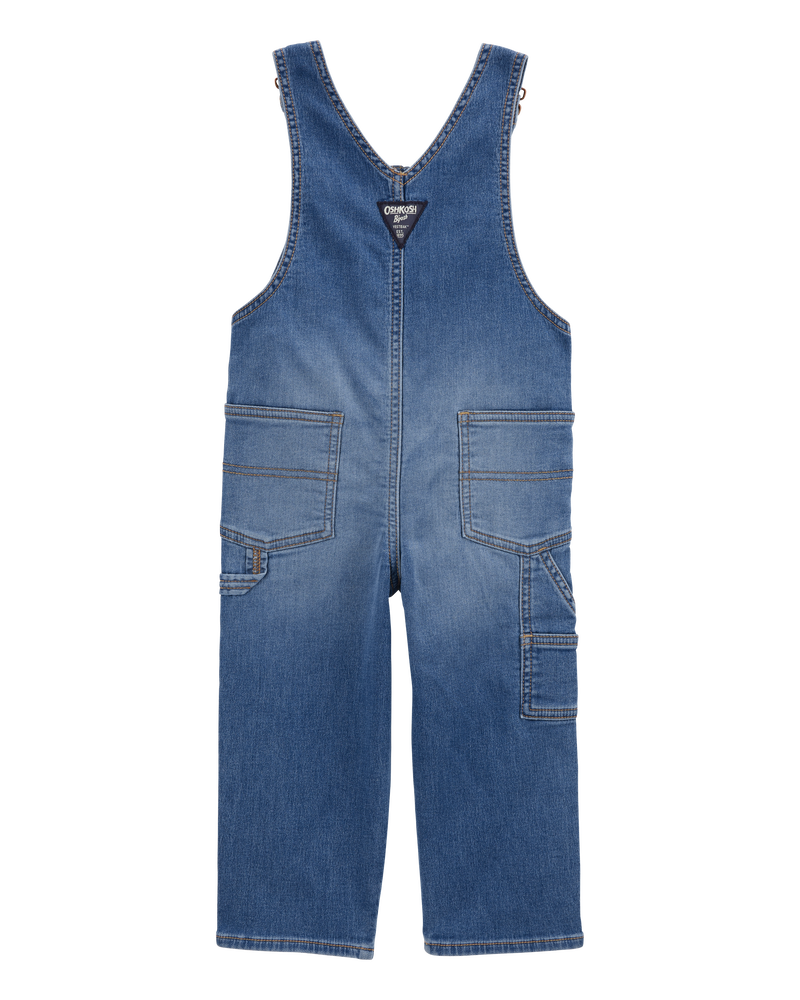 Enfant en bas âge Salopette en denim extensible - Délavage moyen, image 2 sur 5 diapositives