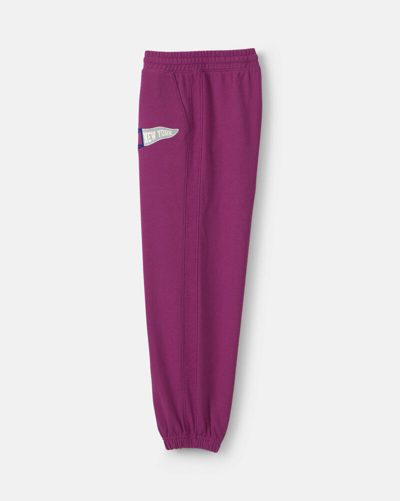 Filles - Pantalon de jogging en jersey bouclette - Mauve, image 3 sur 4 diapositives