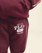 Pantalon de jogging en jersey bouclette &laquo;Play&raquo; pour tout-petit - Bourgogne, image 7 sur 7 diapositives