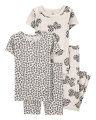 Enfant Pyjama 4 pièces en coton ajusté à papillons , image 1 sur 4 diapositives