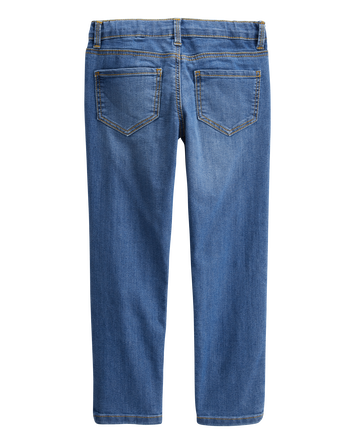 Enfant Jeans de coupe fuseau &agrave; d&eacute;lavage Lagon bleu, 