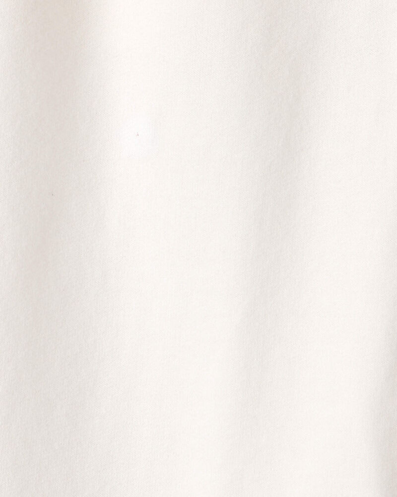 Girls French Terry Wide-Leg Pants - Ivory, image 3 of 4 slides