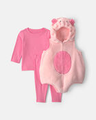 Baby Girl 3-Piece Axolotl Halloween Costume - Pink, image 1 of 6 slides