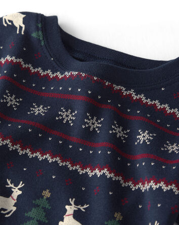 Kids 2-Piece Organic Cotton Fair Isle Pyjamas, 