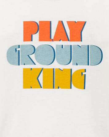 Toddler Playground King Long-Sleeve Tee - White, 