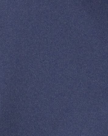 Boys Quarter-Zip Rib Pullover Sweatshirt - Navy Blue, 