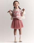 Toddler Girl I Wanna Go Outside Long-Sleeve Relaxed Graphic Tee - Light Pink, image 2 of 6 slides
