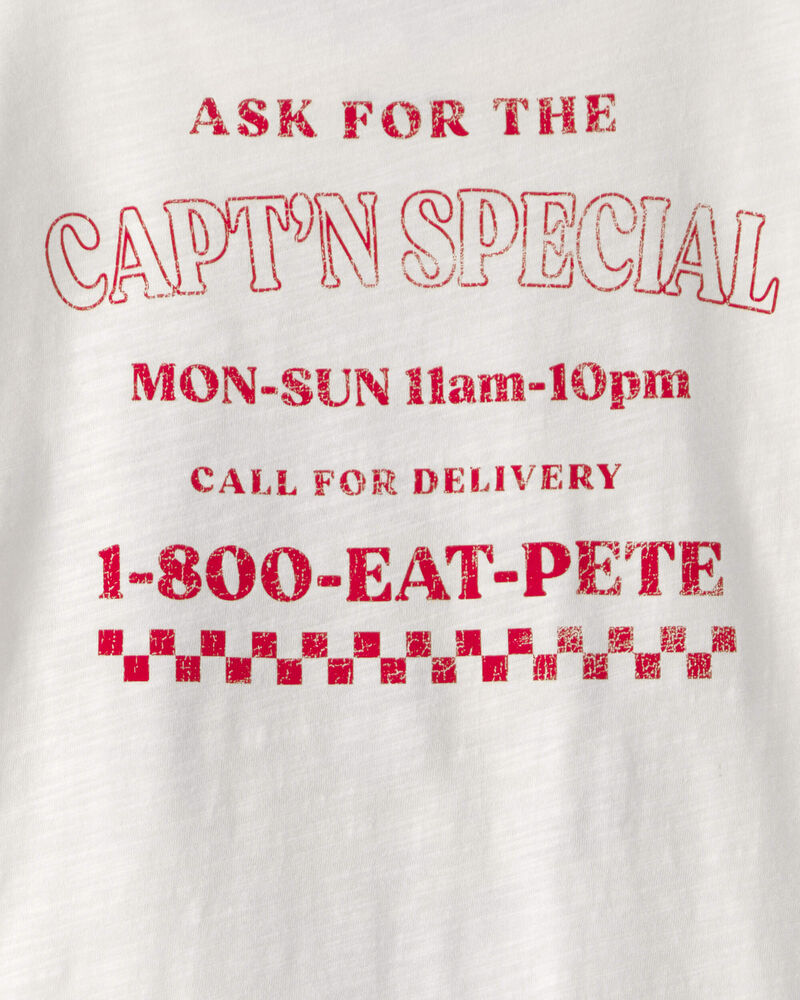 Boys Pizza Graphic Tee - White, image 5 of 6 slides