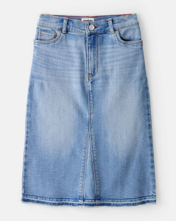 Filles - Jupe moyenne en denim – Bleu, 