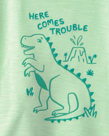 Toddler Boy 2-Piece Dinosaur Top & Short Set - Green, 