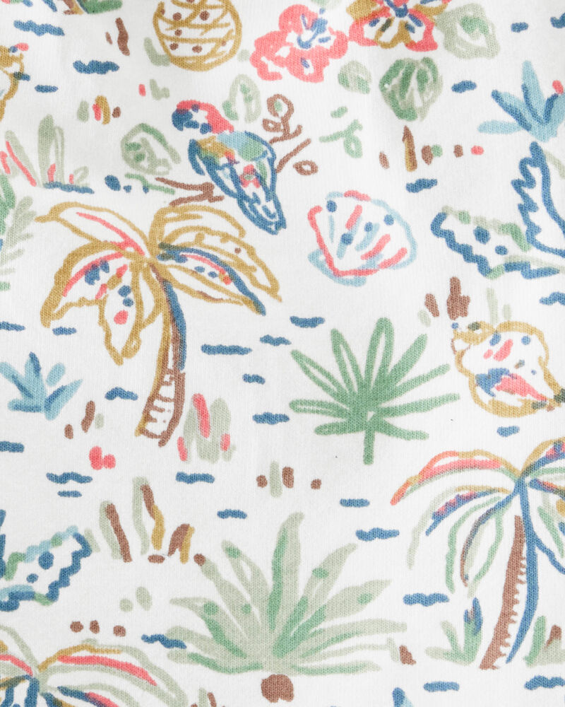 Bébé Ensemble 2 pièces en coton biologique à motifs tropicaux, image 3 sur 4 diapositives