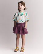 Tout-petit fille - Short trap&egrave;ze en molleton avec poches - Bourgogne, image 4 sur 7 diapositives