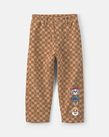 Toddler Boy Paw Patrol&reg; Checkered Pull-On Pants - Brown, 