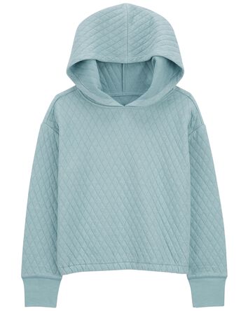 Quilted Double Knit Hoodie , 