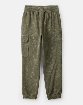 Boys Acid Wash Print French Terry Jogger - Green, 
