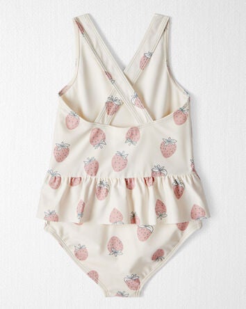 Toddler Recycled Strawberry-Print Swimsuit, 