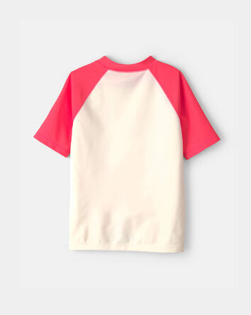 Gar&ccedil;ons - Maillot dermoprotecteur &agrave; manches courtes, pieuvre - Rouge/Cr&egrave;me, 