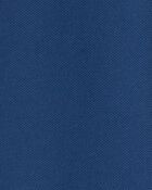 Baby Boy Pique Polo Short-Sleeve Romper - Navy Blue, image 2 of 3 slides