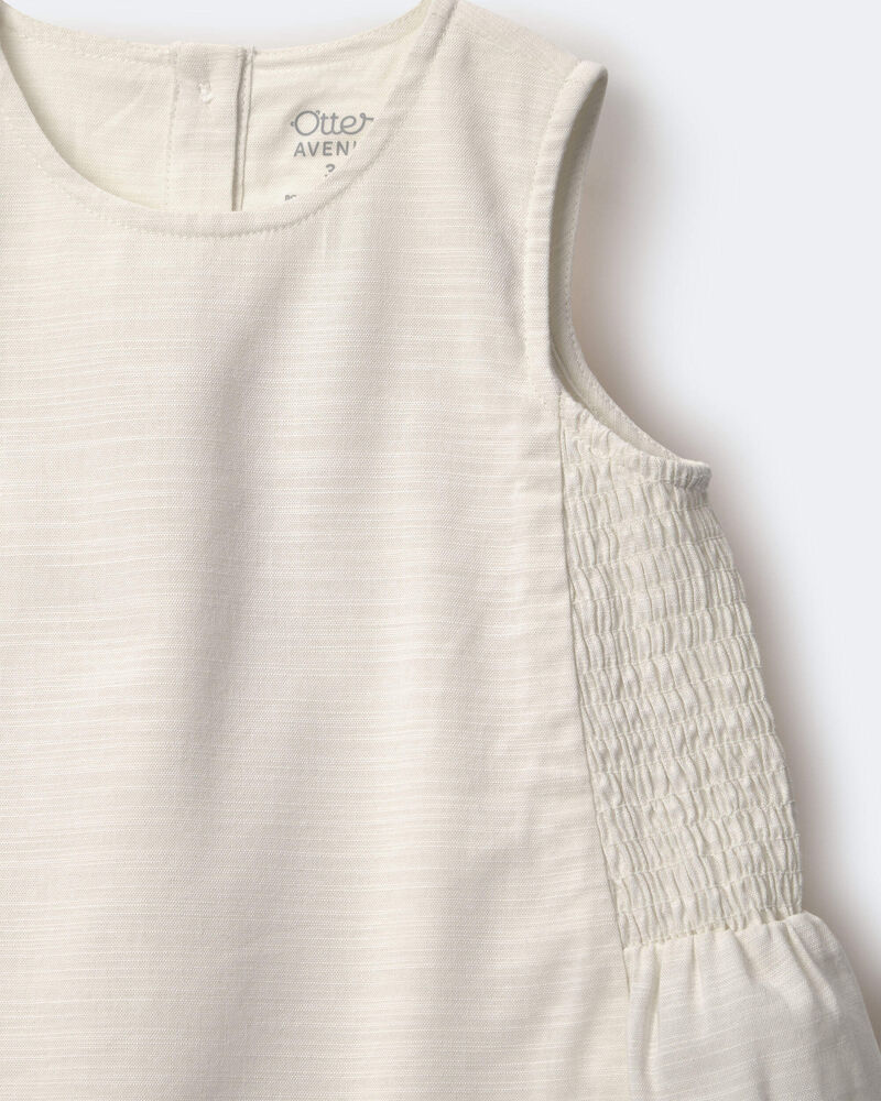 Tout-petit fille - Haut &agrave; smocks - Cr&egrave;me, image 6 sur 6 diapositives