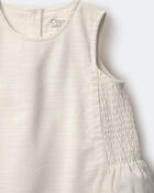 Tout-petit fille - Haut &agrave; smocks - Cr&egrave;me, image 6 sur 6 diapositives