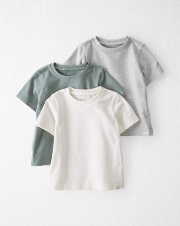 B&eacute;b&eacute; Emballage de 3 t-shirts en coton c&ocirc;tel&eacute; biologique
, 