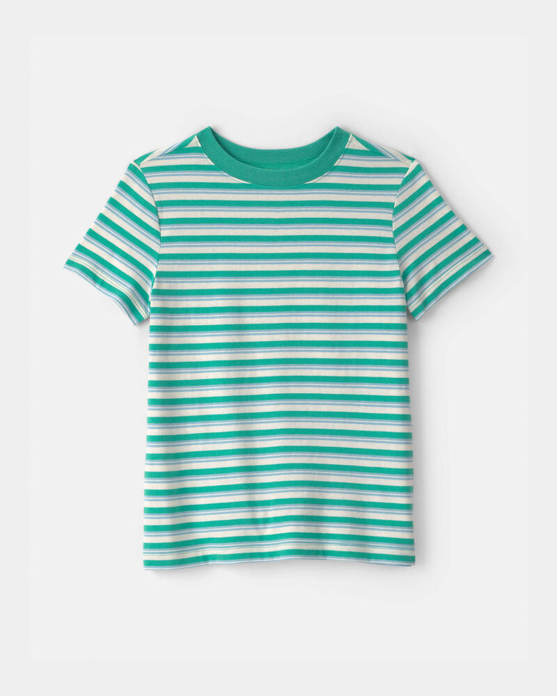 Gar&ccedil;ons - T-shirt &agrave; rayures - Vert/Jaune, image 1 sur 2 diapositives