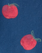 Toddler Girl Apple Print Dress, image 3 of 4 slides