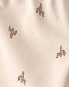 Toddler Boy 2-Piece Desert Cactus Henley Top & Short Set - Brown, image 3 of 5 slides