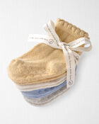 Baby Girl 4-Pack Slip Resistant Socks Made with Organic Cotton, image 2 of 3 slides