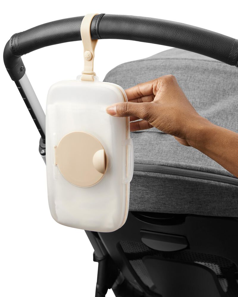 Grab & Go Snug Seal Wipes Case - White/Beige, image 5 of 6 slides