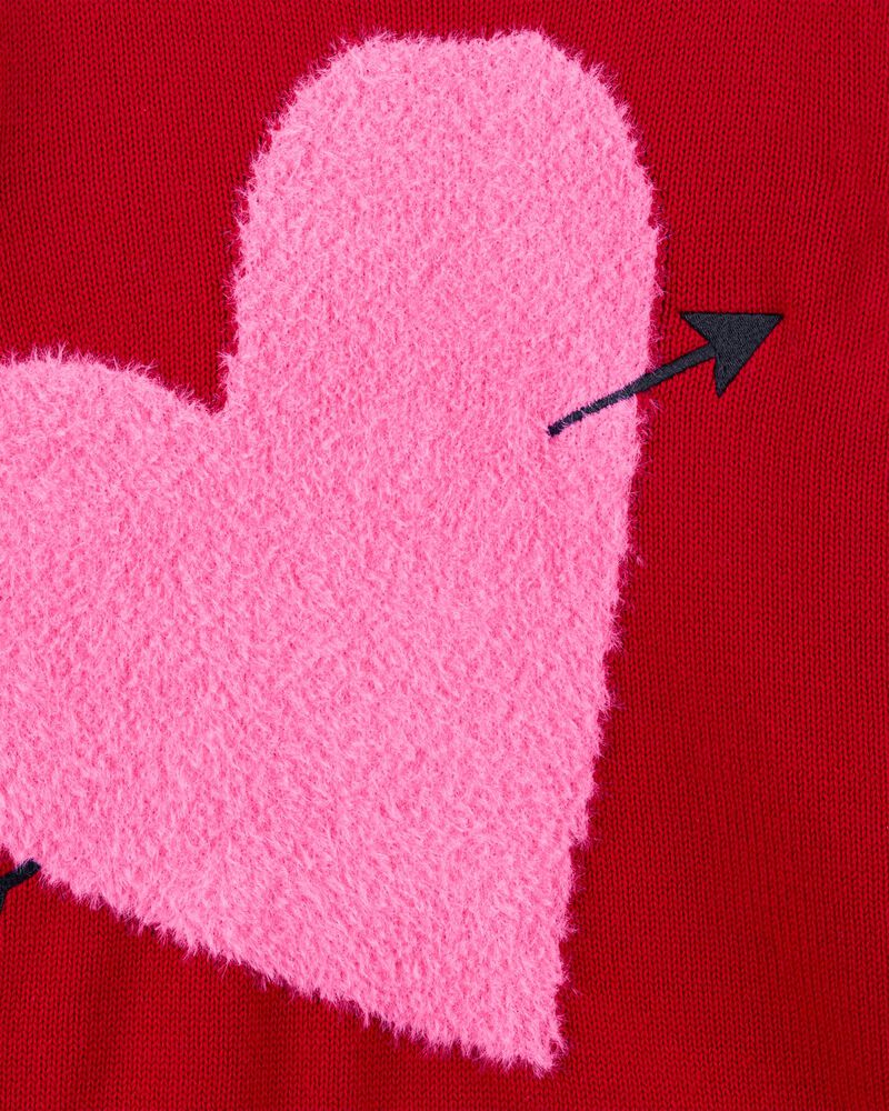 Kid Heart Sweater - Red, image 2 of 3 slides