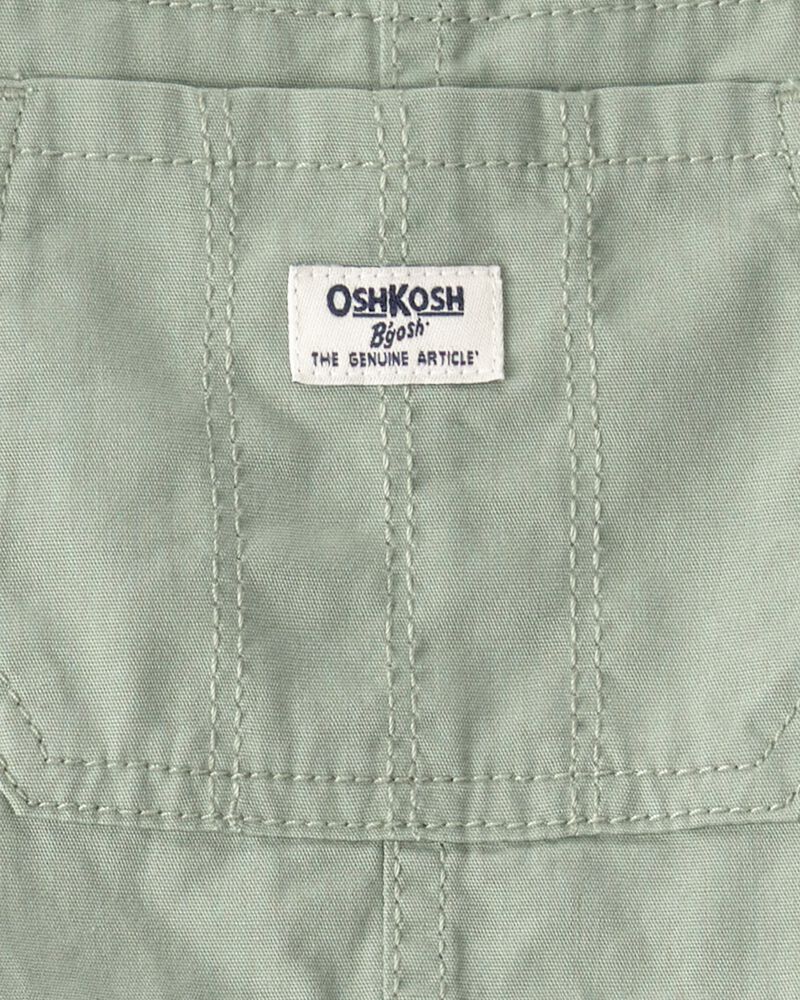 Toddler Girl Butterfly-Lined Canvas Overalls - Green, image 3 of 4 slides