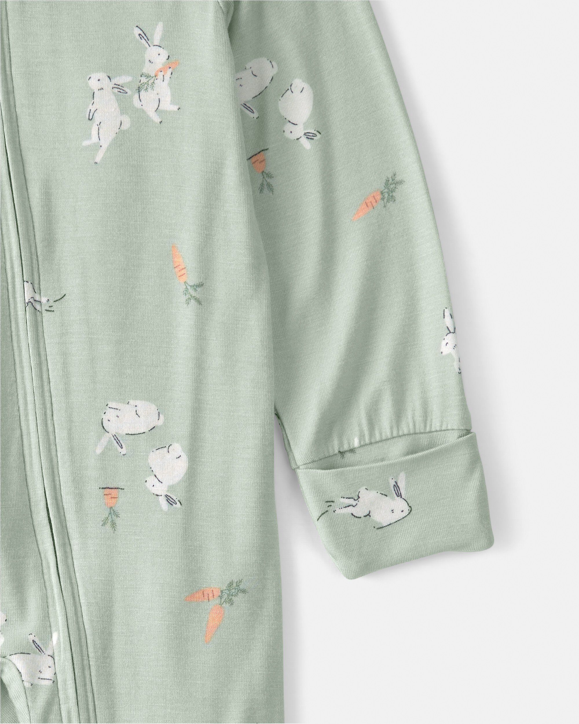 　バード　 baby, light green Baby Bunny 2-Way Zip PurelySoft Sleeper - Green | Carter's Oshkosh